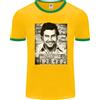 Fruit of the Loom Pablo Escobar Mug Shot Maglietta Ringer Da Uomo FotL