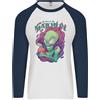 Fruit of the Loom Tutti Pazzi Qui Magia Aliena Funghi Mens T-Shirt Baseball L/S