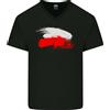 Gildan Maglietta In Cotone A V Distressed Con Bandiera Del Calcio Polacca Per Uomo