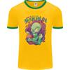Fruit of the Loom Tutti Pazzi Qui Magia Aliena Funghi Mens Ringer T-Shirt FotL