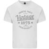 Gildan T-Shirt Di Cotone Leggero Bianca Per Il 51° Compleanno Anno 1975 Vintage