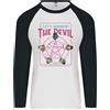 Fruit of the Loom T-Shirt Baseball L/S Da Uomo Ouija Board Demoni Per Evocare Il Diavolo