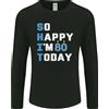 Gildan So Happy Im 80 Oggi Divertente 80th Compleanno Età da Uomo Manica Lunga T-Shirt
