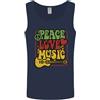 Gildan Pace Amore Musica Chitarra Hippy Fiore Potere Canotta Uomo