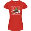 Gildan Drifting Home Per Natale Car Drift Divertente Xmas T-Shirt Donna Taglio Petite