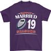 Gil dan T-Shirt Da Uomo Rugby Per Il 19° Anniversario Di Matrimonio 100% Cotone