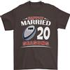 Gildan T-Shirt Da Uomo Rugby 20 Anni Di Matrimonio 100% Cotone