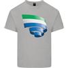 Gildan T-Shirt Leggera In Cotone Con Bandiera Arricciata Del Sierra Leone Per Uomini
