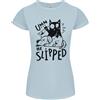 Gildan Egli ad Aletta a Cat Murdering Un Cane Divertente Donna Minuta Taglio T-Shirt