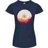 Gildan T-Shirt In Vinile Paesaggio Montagne DJ Decks Donna Taglio Petite