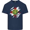Gildan Maglietta Leggera In Cotone Per Uomo Torn Flag ALDERNEY