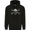 lovetshirts The Jolly Roger Teschio Pirati Vela Marinaio Uomo 80% Cotone Felpa con Cappuccio