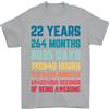 Gil dan 22nd Compleanno 22 Età T-Shirt 100% Cotone