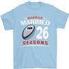 Gil dan 26 Anno Matrimonio Anniversario 26th Rugby T-Shirt 100% Cotone