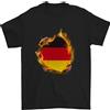 Gil dan The German Bandiera Fuoco Effetto Germania T-Shirt 100% Cotone
