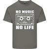 Gildan No Musica No Vita Maglietta In Cotone Leggero Da Uomo Retro Audio Cassetta