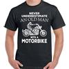 Moto T-Shirt Biker Mai Underestimate Un Uomo Anziano con Una Divertente da