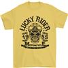 Gil dan Lucky Rider Dead Head Maglietta Biker Uomo 100% Cotone