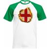 Fruit of the Loom Inghilterra Bandiera Fiamme da Uomo Inglese T-Shirt San Giorgio Giorno Rugby