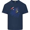 Gildan Torn Bandiera South Georgia E Sandwich Isole Uomo Cotone Leggero T-Shirt