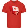 Gildan Arricciato Canada Bandiera Canadese Giorno Calcio Uomo Cotone Leggero T-Shirt
