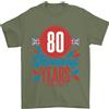 Gildan Glorioso 80 Anni 80° Compleanno Bandiera Union Jack Maglietta Uomo 100% Cotone