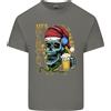 Gildan Festa di Natale Teschio Bere Birra Alcol Uomo Cotone Leggero T-Shirt