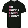 Gildan So Happy Im 21 Oggi 21st Compleanno Età Divertente Uomo Cotone Leggero T-Shirt