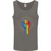 Gildan Canotta Uomo LGBT Fist Pride Graphic Print Girocollo Nero