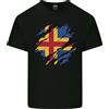 Gildan T-Shirt In Cotone Leggero Torn Flag Aland Da Uomo