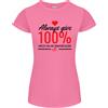 Gildan Always Give 100% Unless Sangue Divertente Donatore Donna Minuta Taglio T-Shirt