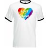 Fruit of the Loom Amore È Love Uomo Lgbt T-Shirt Pride Colori Arcobaleno Maglietta Vestito Abiti
