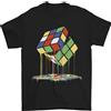Gildan Maglietta Divertente Dripping Rubix Cube Uomo 100% Cotone