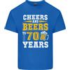 N/A 70th Compleanno 70 Età Divertente Alcol Uomo Cotone T-Shirt
