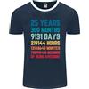 Fruit of the Loom T-Shirt Ringer Per Uomo Di 25 Anni Per Il 25° Compleanno FotL