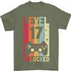 Gil dan T-Shirt Da Uomo Livello Up Per 17 Anni Compleanno 100% Cotone