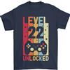 Gildan 22nd Compleanno 22 Età Livello Up Gioco T-Shirt 100% Cotone