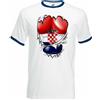 Fruit of the Loom Uomo Croazia T-Shirt Bandiera Croata Statehood Giorno Calcio Top Palestra Kit