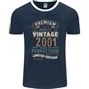 Fruit of the Loom Premium Vintage 25° Compleanno 2001 T-Shirt Ringer Da Uomo FotL