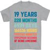 Gildan T-Shirt Da Uomo 19 Anni 100% Cotone Per Il 19° Compleanno