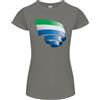 Gildan T-Shirt Donna Taglio Petite Con Bandiera Arricciata Del Sierra Leone