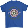 Gil dan Blame It On My Hippy Soul 60s 70s Fiore Potenza T-Shirt 100% Cotone