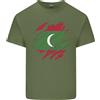 Gildan Torn Maldive Bandiera Maldiviano Giorno Calcio Uomo Cotone Leggero T-Shirt