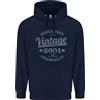 Big On Birthdays Felpa Navy Blue Vintage Anniversario 25 Anni 2001 Uomo 80% Cotone