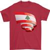 Gil dan Arricciato Libano Bandiera Libanese Giorno Calcio T-Shirt 100% IN Cotone