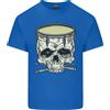Gildan T-Shirt In Cotone Per Uomo Con Stampa Skull Snare Drum Drummer Drumming