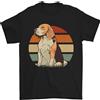 Gildan T-Shirt Da Uomo Beagle Con Uno Sfondo Retro Al Tramonto 100% Cotone
