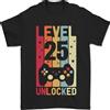 Gil dan T-Shirt Da Uomo Per Il 25° Compleanno 25 Anni Livello Up Gaming 100% Cotone