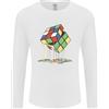 Gildan Maglietta A Maniche Lunghe Divertente Rubix Cube