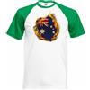 Fruit of the Loom Australiano Bandiera Nazionale Fiamme Uomo Giorno T-Shirt Rugby Calcio Top